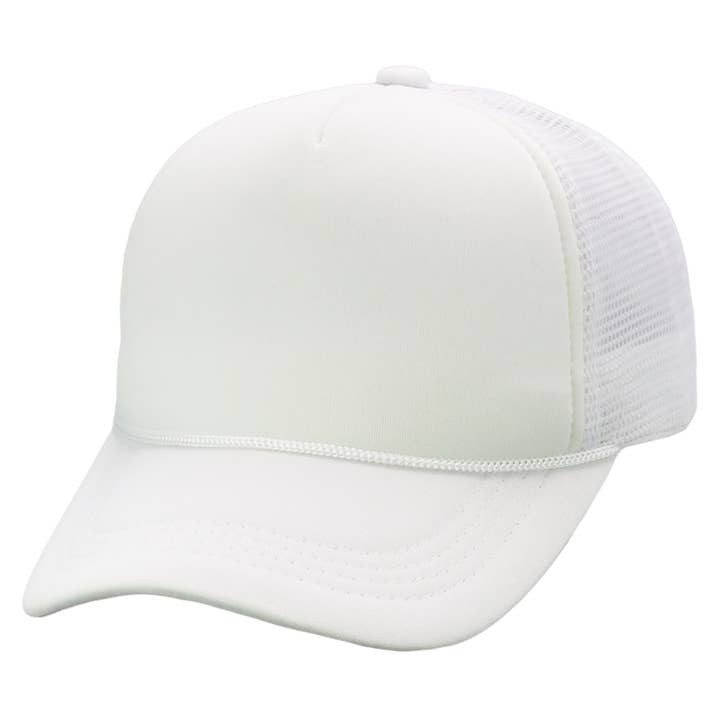 Cap Zone - Wholesale Baseball Cap - Kids - Kids Five Panel Sponge Padded Trucker Hat15