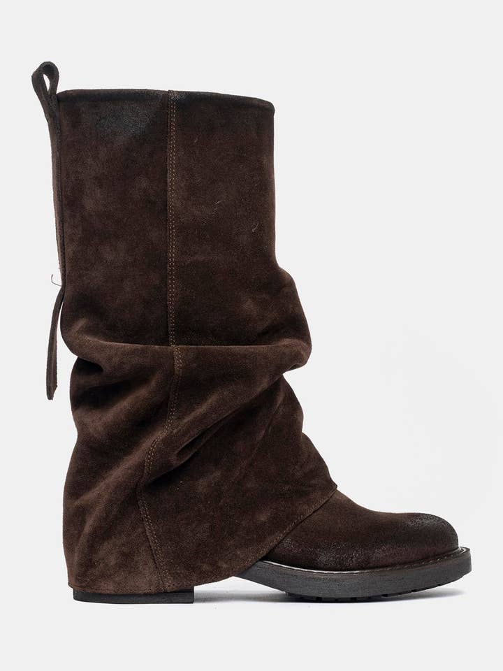 Biker aus dunkelbraunem Wildleder AK2167 für den Großhandel von METISSE