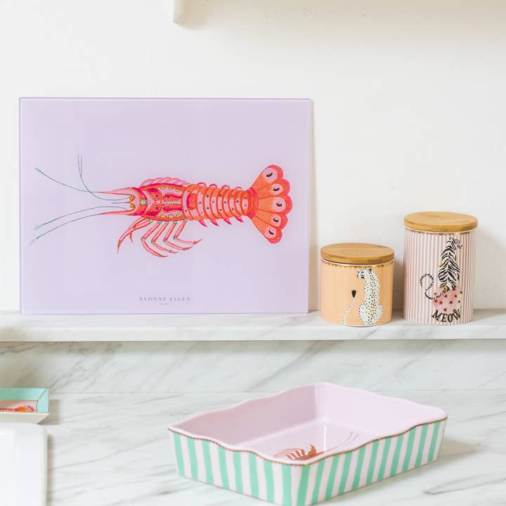 Yvonne Ellen - Wholesale Placemat - Yvonne Ellen Lobster Glass Worktop Saver1
