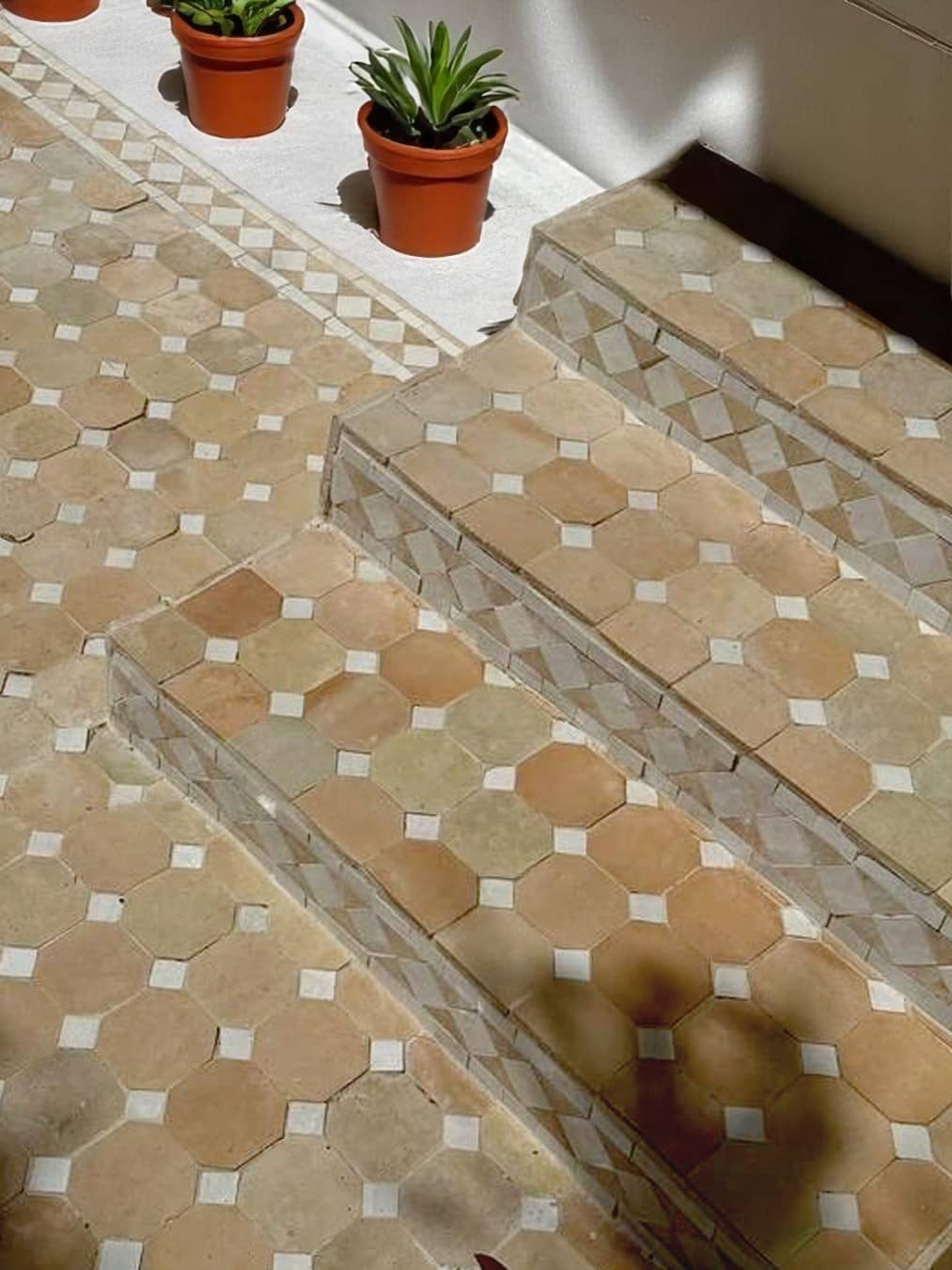 Moroccantastics - Wholesale Wall Tile - Handcrafted Natural & White Moroccan Zellige Tiles – Octagon & Bouchon Patterns7