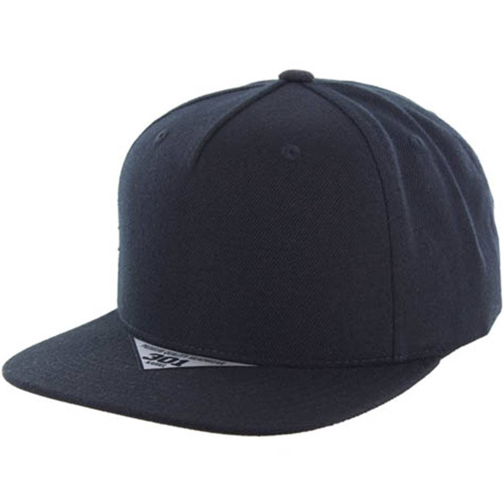 Zion Brand - Wholesale Flat Brim Cap - Unisex - BLANK 5 PANEL ACRYLIC FLAT BILL SNAPBACK CAP6