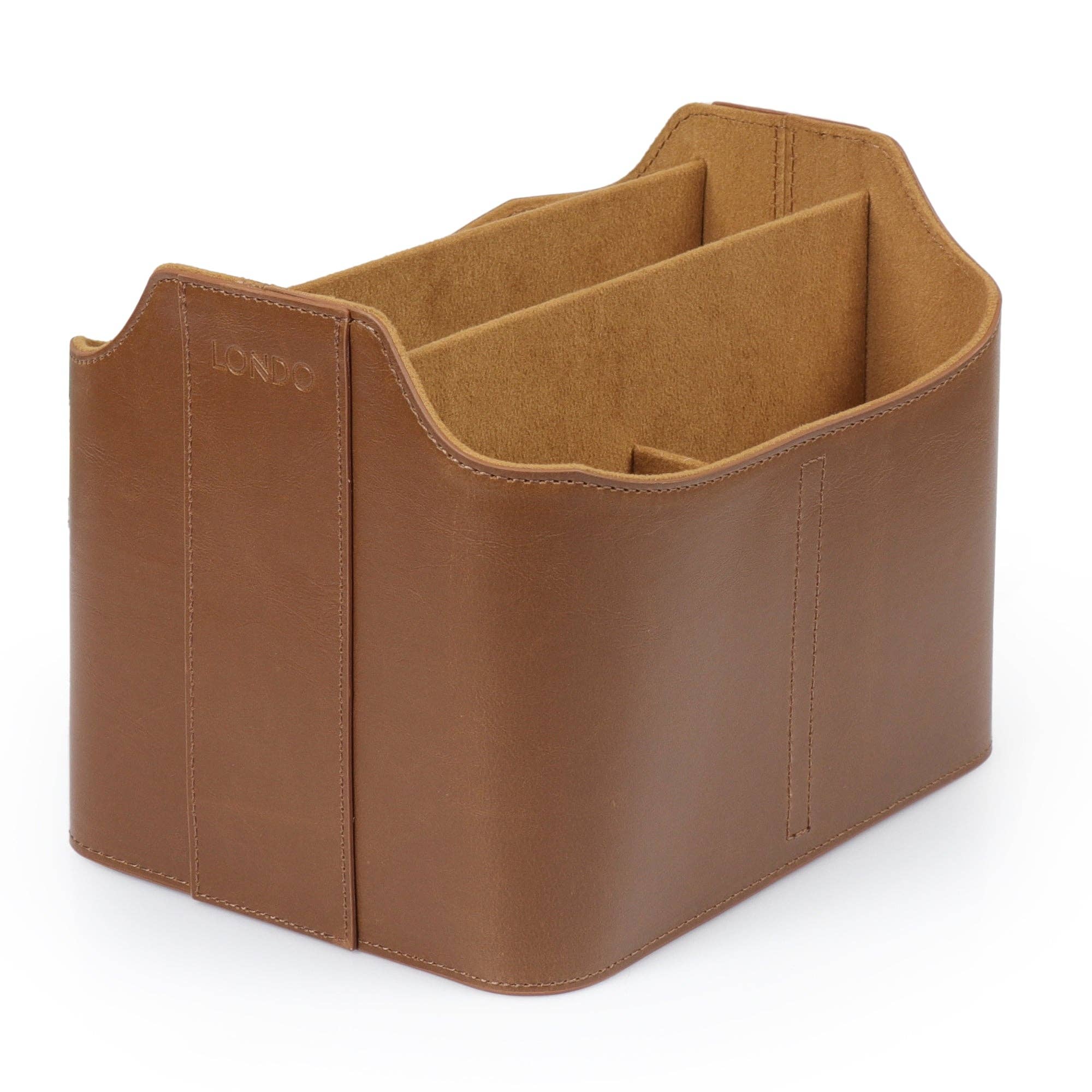 Londo - Wholesale Desk Organizer - Londo Leather Remote Control Organizer and Caddy with Tablet Slot20