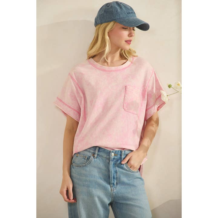 VINTAGE MINERAL WASH SHORT SLEEVE TEE (ST7809) for wholesale by Sage + Fig