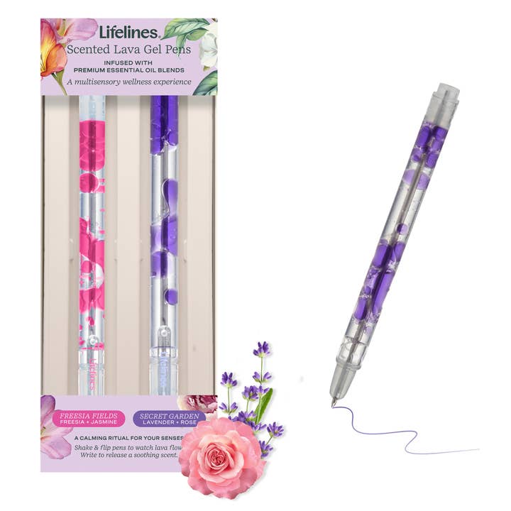 Lifelines - Wholesale Pen - Scented Lava Pens 2 Pk Pink/ Purple