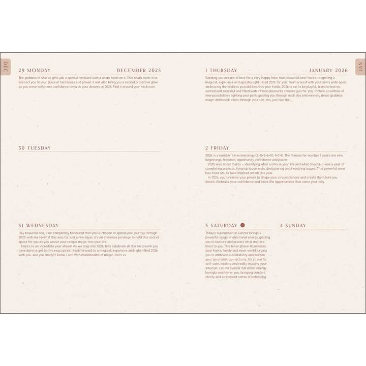 Simon & Schuster - Wholesale Calendar - 2026 Moon Goddess Planner Calendar: Northern Hemisphere by Nicci Garaicoa4