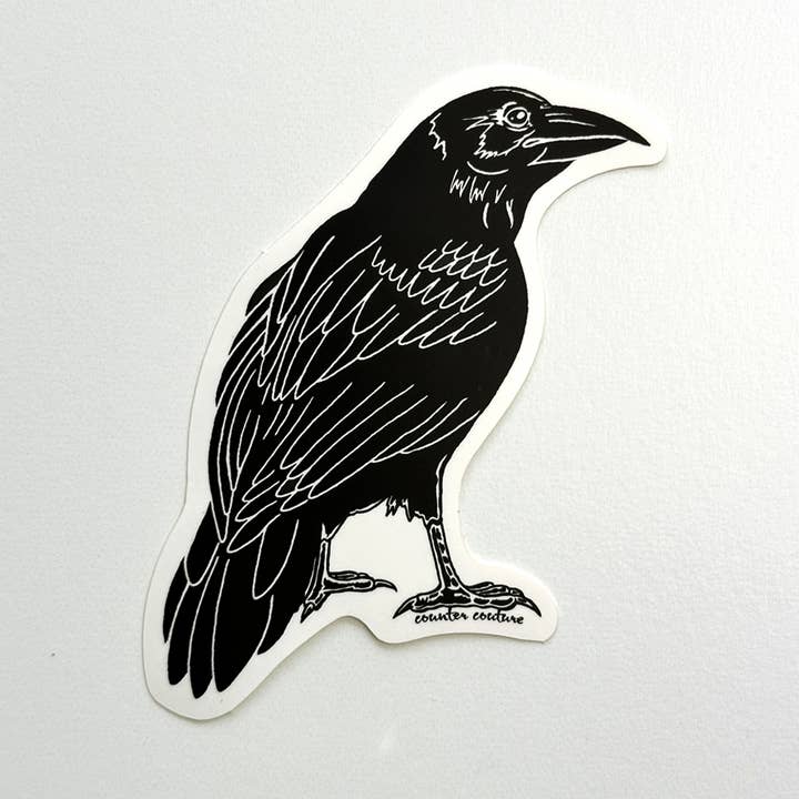 Raven Sticker | Svart fågel | Dekaler | Gåvor för wholesale av Counter Couture