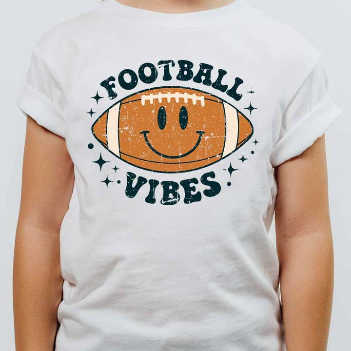 Football Vibes Kids Graphic Tee for wholesale by Kids By Kissed Apparel