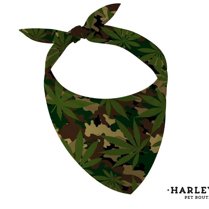 Camouflage Mary Jane Bandana for wholesale by Harleybee Pet Boutique