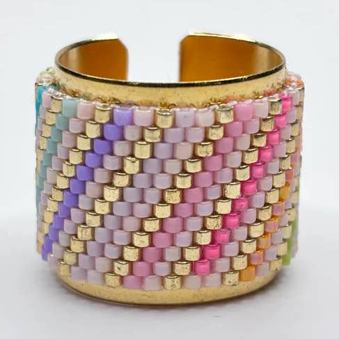 Bague réglable Chana Miyuki pour la vente par Bellalu Jewelry and Accessories