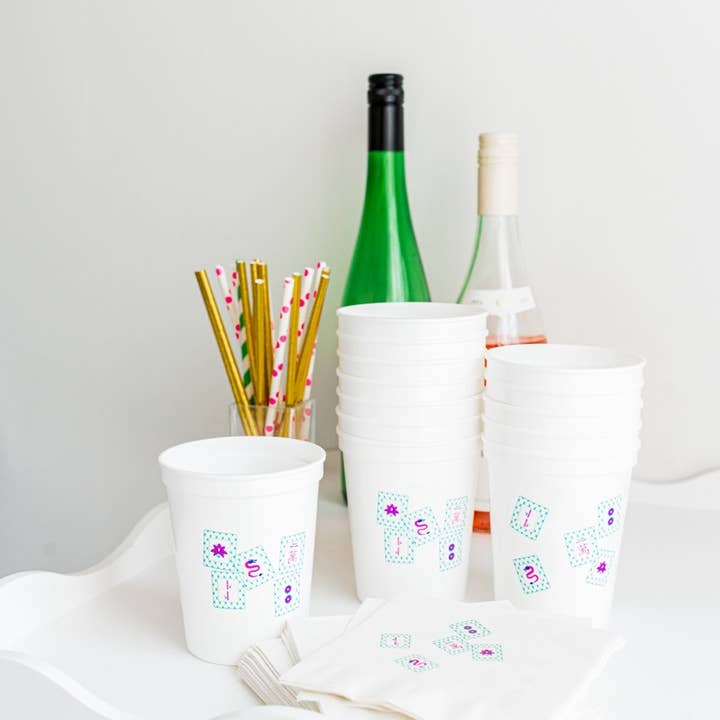 HOPE & JOY - Wholesale Disposable napkin - Mahjong Tiles Party Napkins Mahjong Game Hostess Gift1