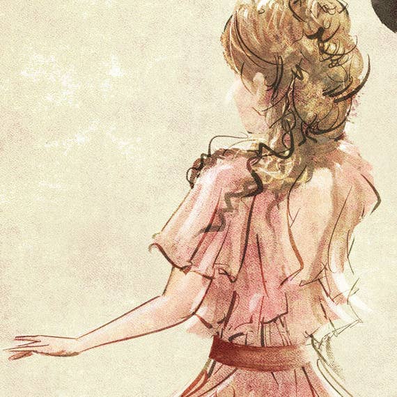 WindowShopGal – wholesale Art print – Yule Ball Poster - Pink Dress (for Harry Potter fans)1