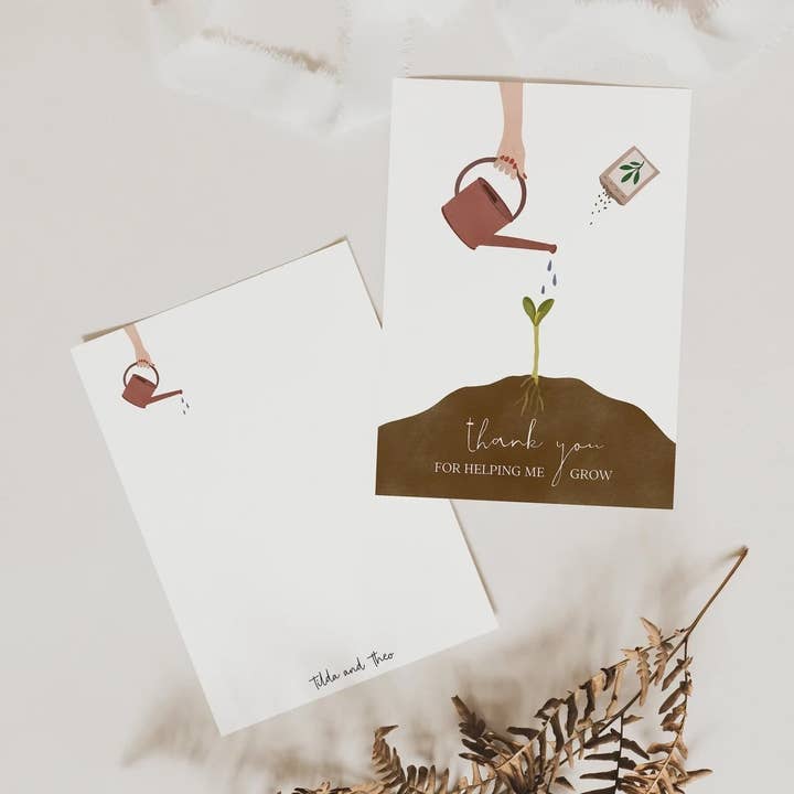 Postkarte - Help me Grow - Lehrer / Erzieher für den Großhandel von Tilda&Theo