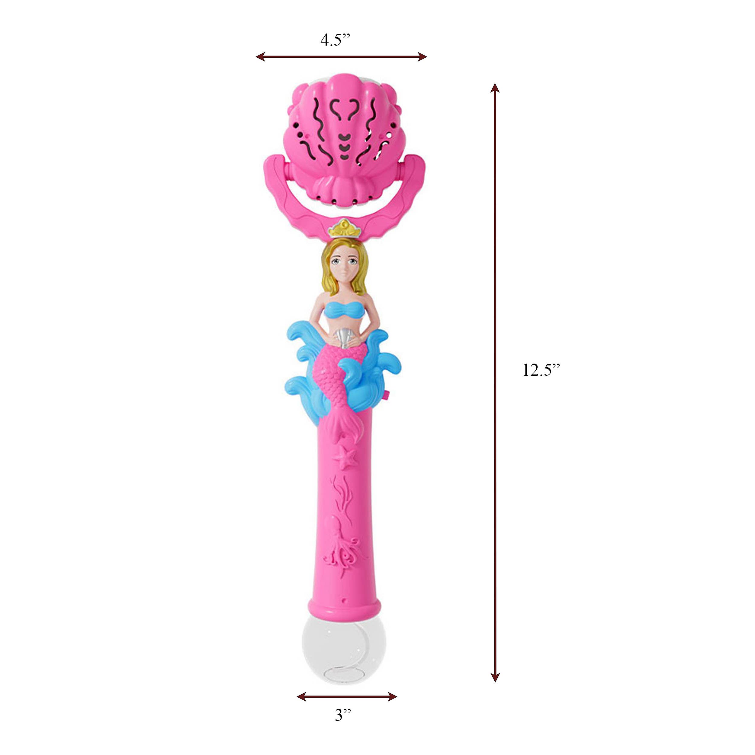 Blinkee.com, LLC - Wholesale Bubble Wand - Kids - Light Up Seashell Mermaid Bubble Wand1