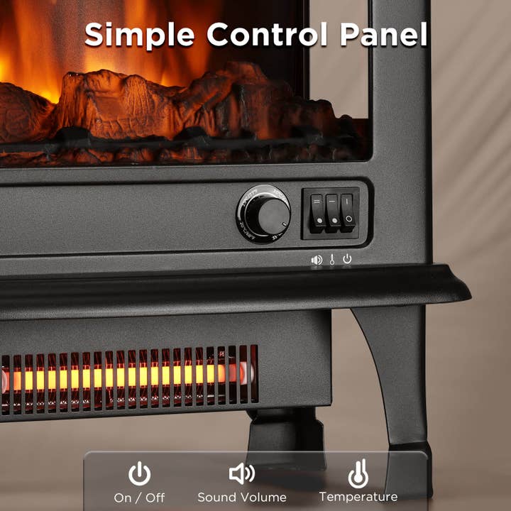 TURBRO - Wholesale Fireplace Screen - Suburbs TS20-SD Electric Fireplace Stove Heater with Sound