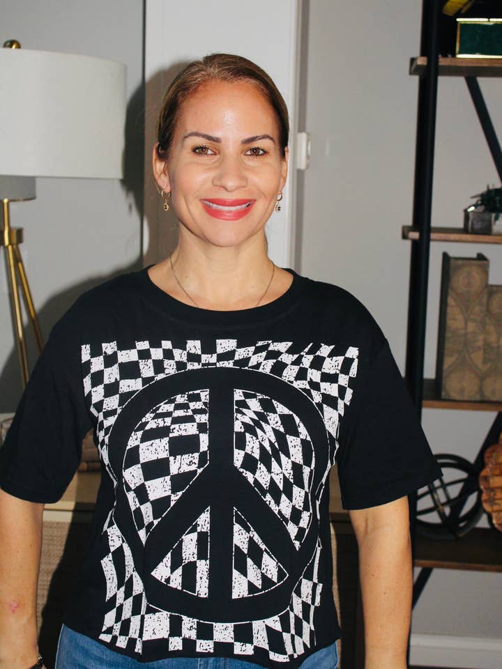 Peace Graphic Top for wholesale by Tracie's