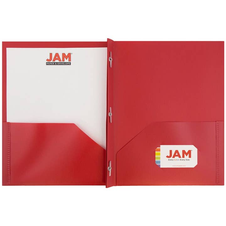 JAM PAPER - Wholesale Folders - Plastic Color POP 2-Pocket Folders with Metal Prongs, 6-Pack2