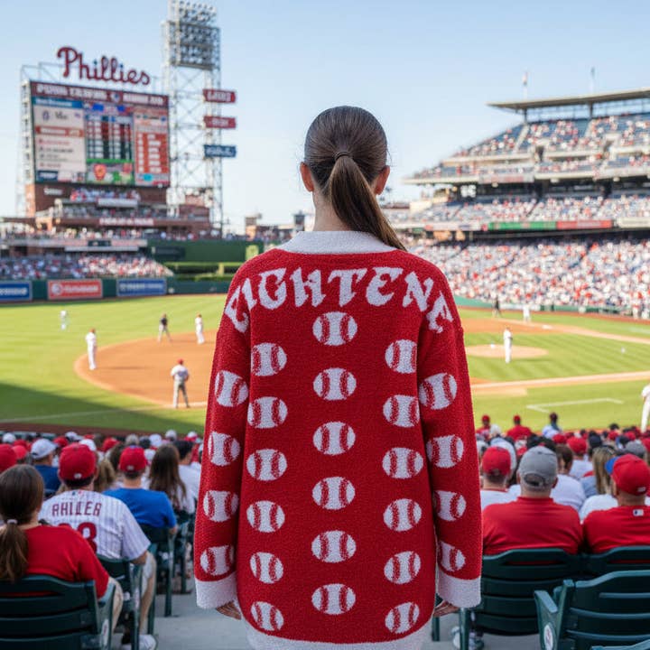 Philadelphia Phillies "Fightens" Heavy weight Fleece Cardigan for wholesale by Serendipity
