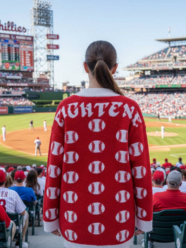 Philadelphia Phillies "Fightens" Heavy weight Fleece Cardigan for wholesale by Serendipity