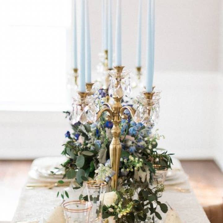 Elan Bazaar - Wholesale Tapered Candle/Candlestick - 20 Dusty Blue Taper Candles1