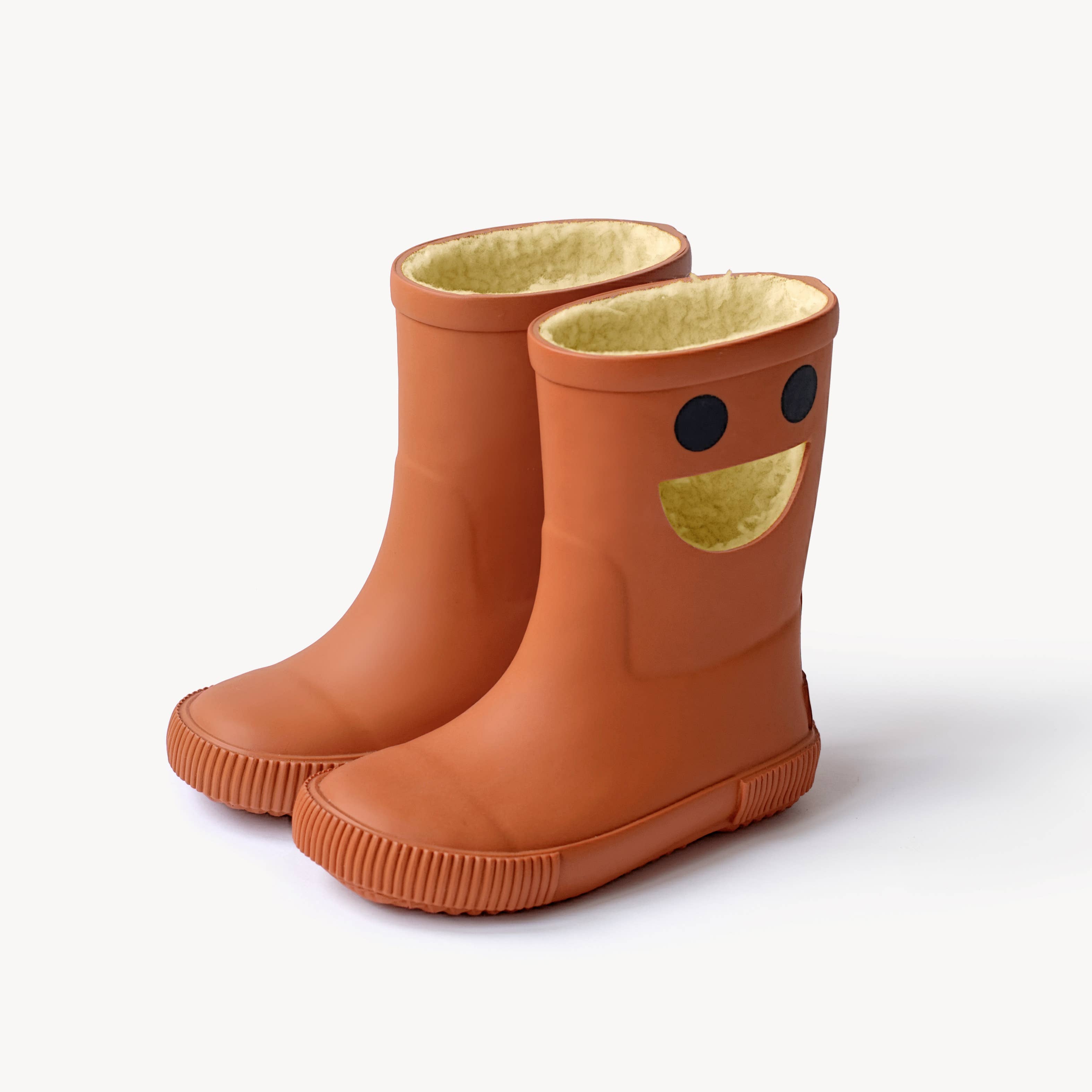 BOXBO - Wholesale Rain Boots - Kids - WISTITI Kids Rain Boots, Thermal, Eco Rubber -Brown2