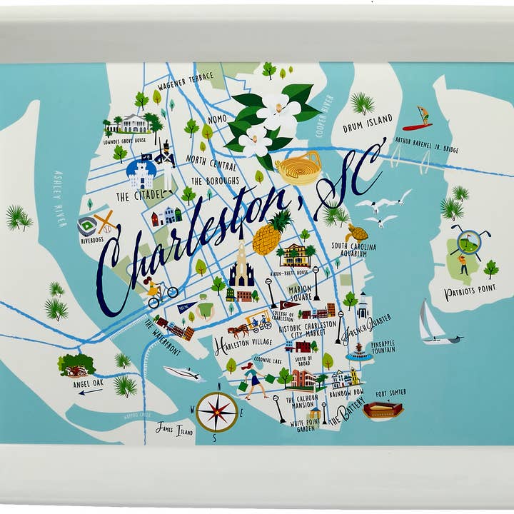Plateau à 2 poignées Charleston pour la vente par Galleyware