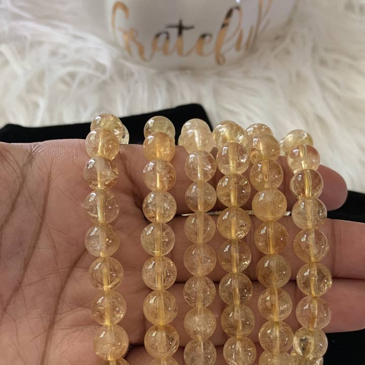Natural Citrine Divine Abundance Sacral Chakra Healing Bracelet 8mm for wholesale by Proverbs31xAlysa