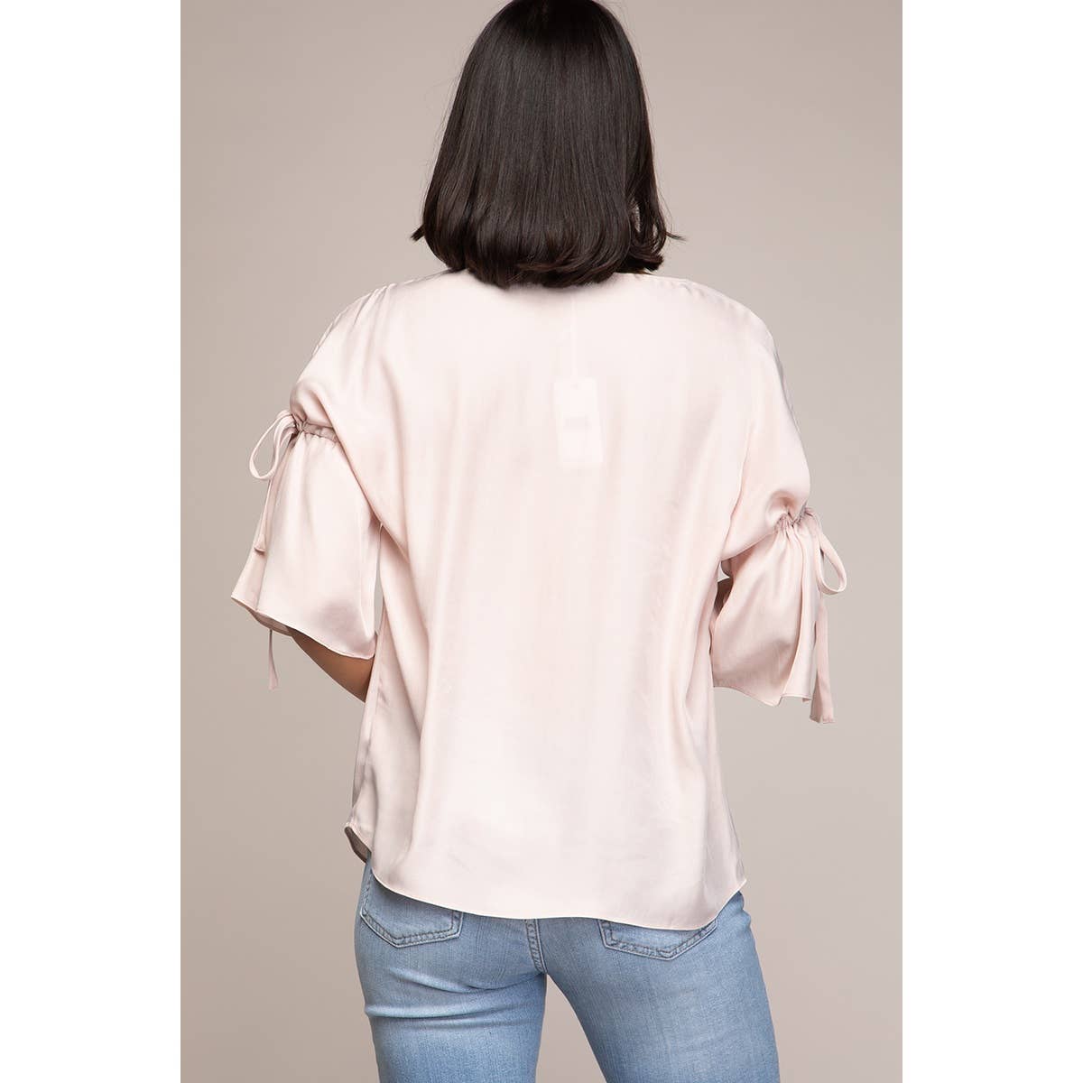 Naked Zebra Rack – wholesale Blouse – Women’s – Boat Neck Blouse With Sleeve Ties1