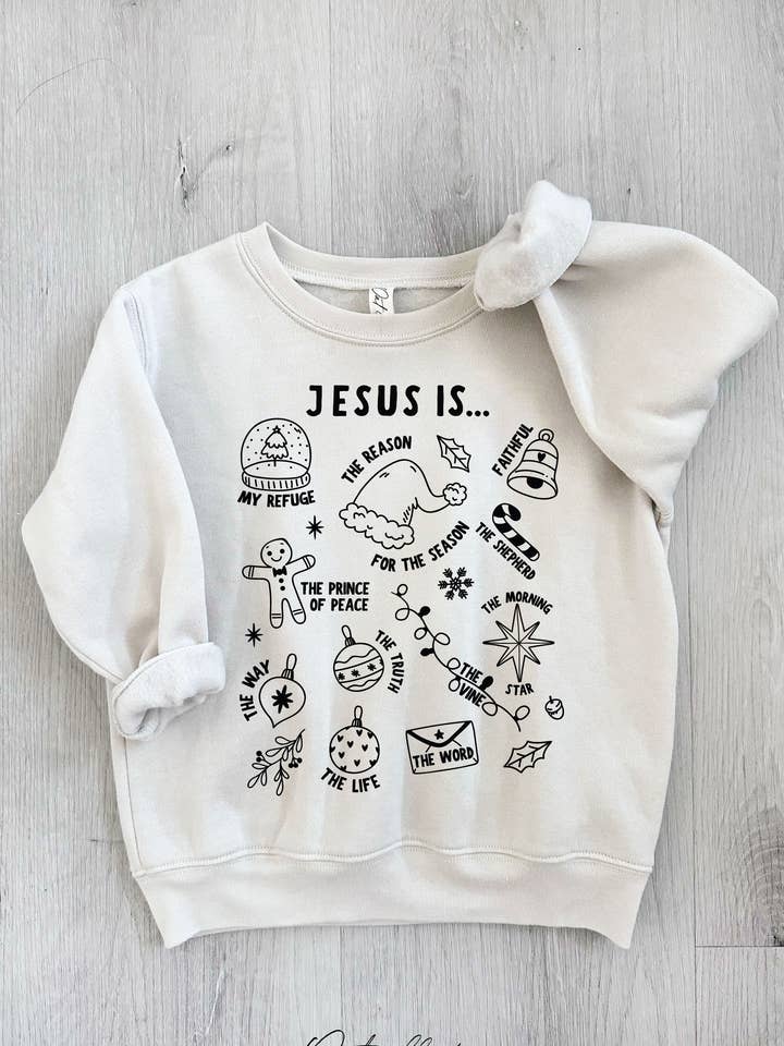 OAT COLLECTIVE - Wholesale Sweatshirt - Kids - JESUS IS... Toddler Graphic Sweatshirt0