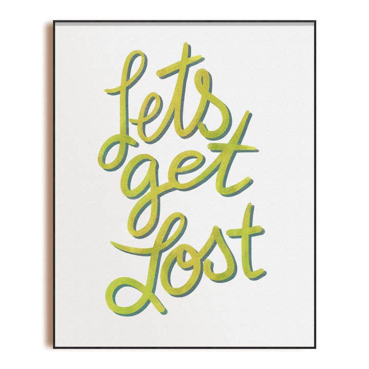 Let's Get Lost - Art Print for wholesale by Habitude Paper