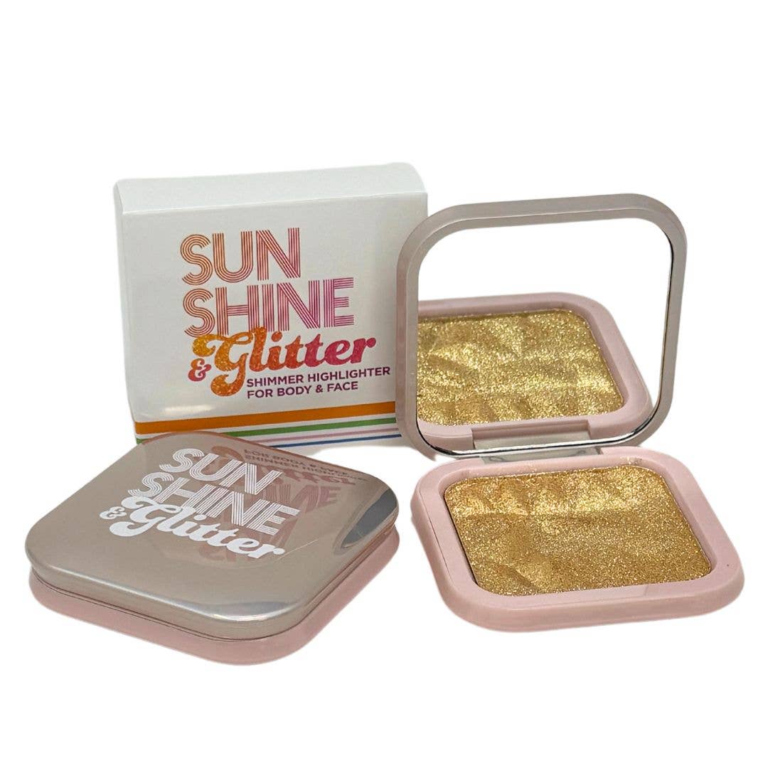 Sunshine & Glitter - Wholesale Makeup Highlighter - Sunshine & Glitter Highlighter Shimmer Compacts6