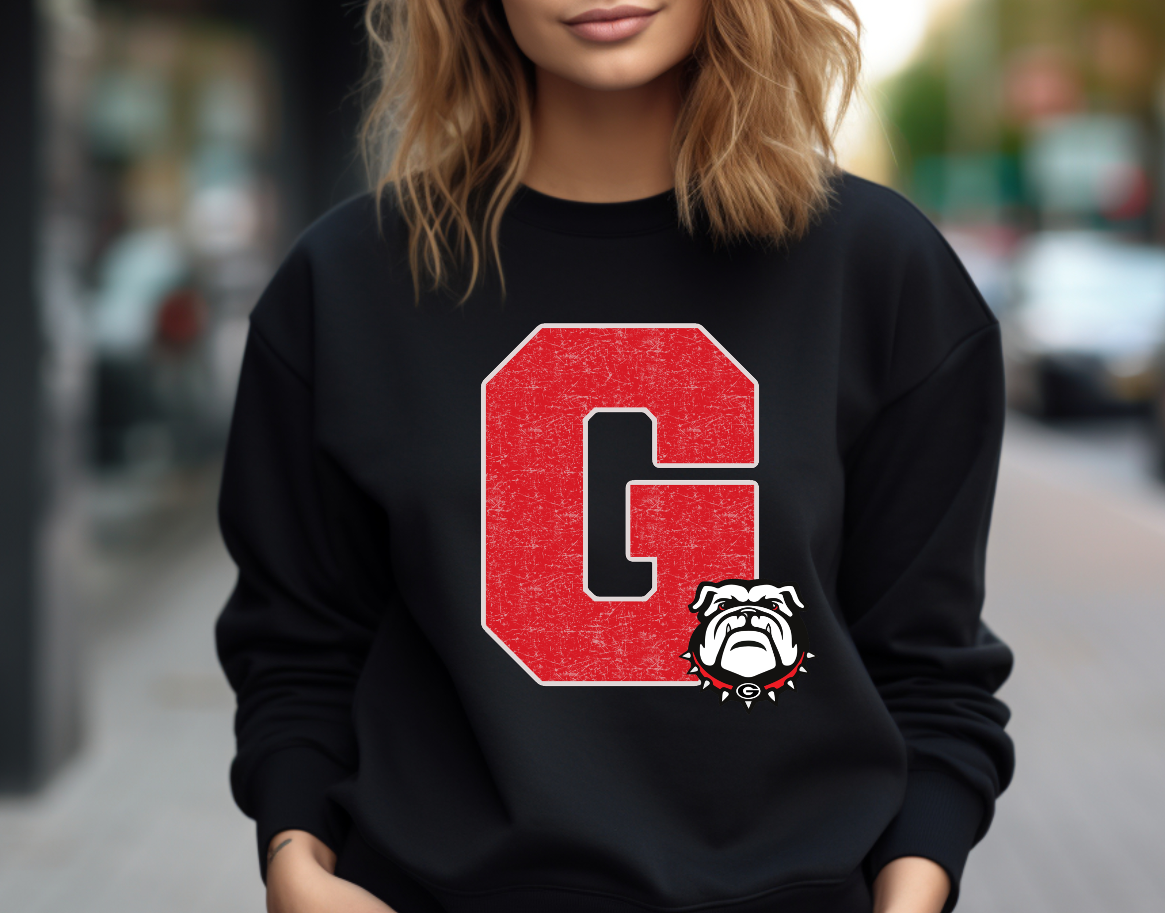 Simply You Customs - Wholesale Graphic Sweatshirt - Women's - Big G Mascot Sweatshirt2