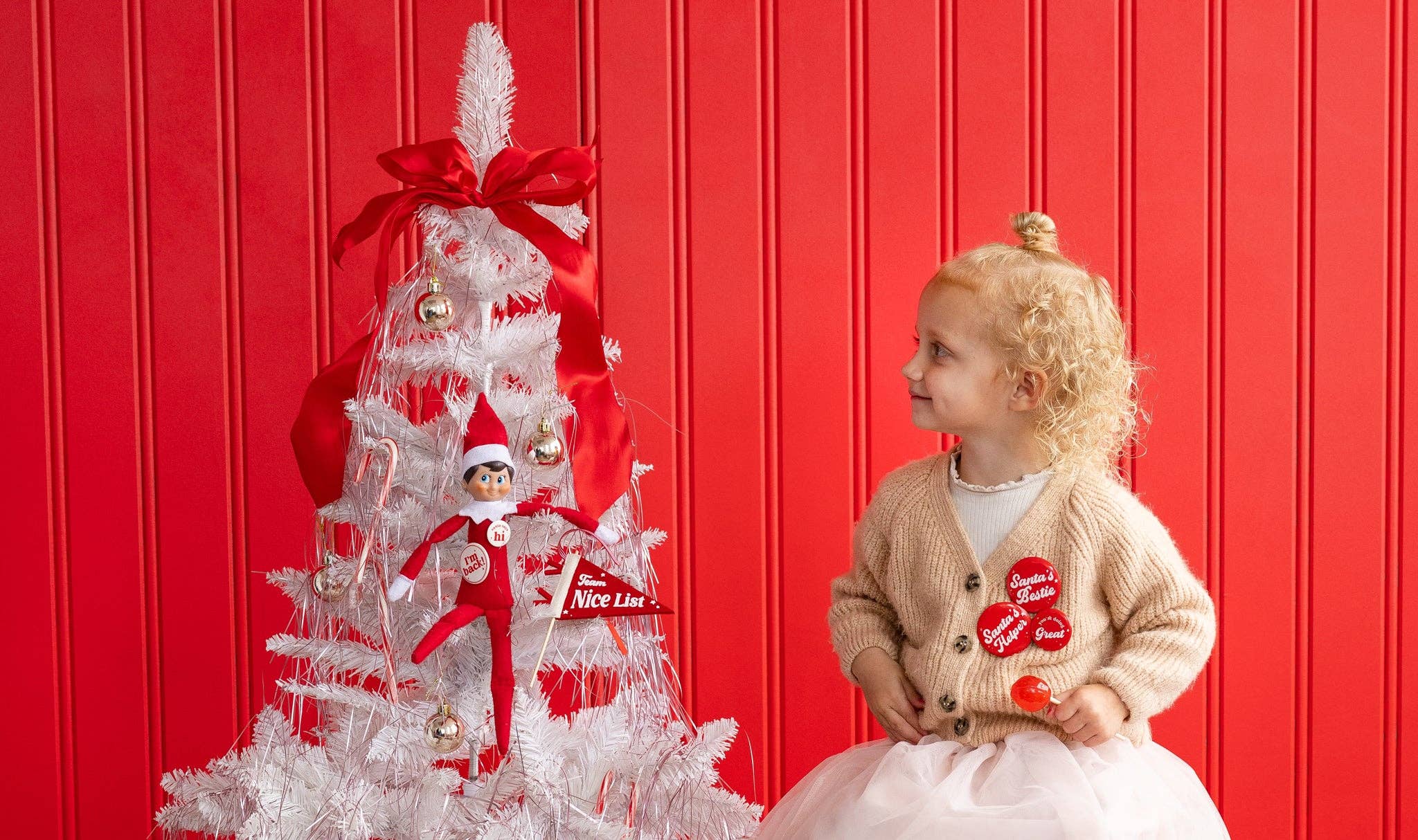 My Mind’s Eye – wholesale Christmas decoration – ELF1108 - Elf Pennant and Buttons Set2