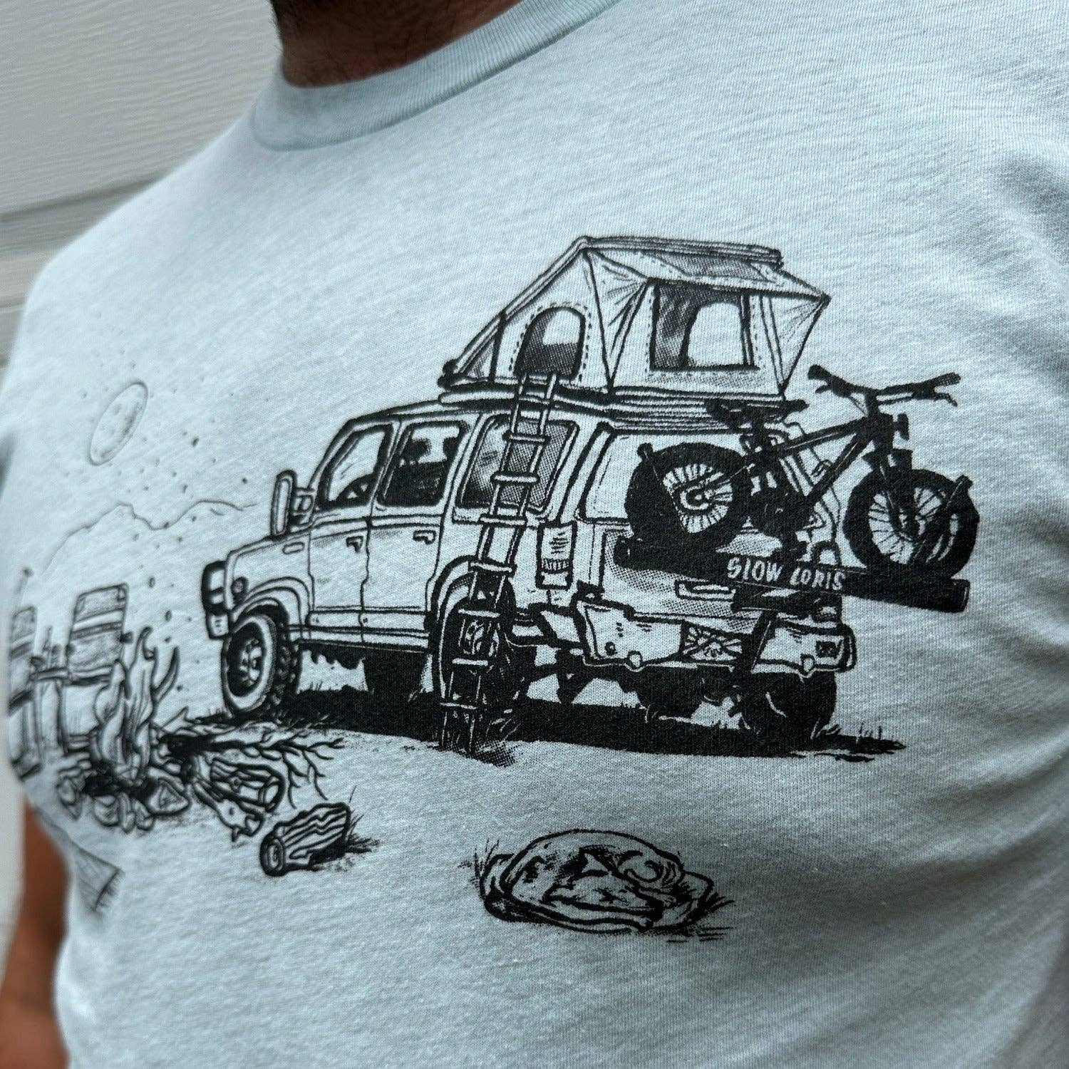 Slow Loris - Wholesale Screen Printed T-Shirt - Men's - Fireside Camp3