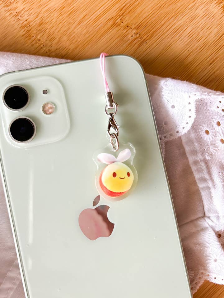 Bee Plushie Phone Charm for wholesale by Basura Gang