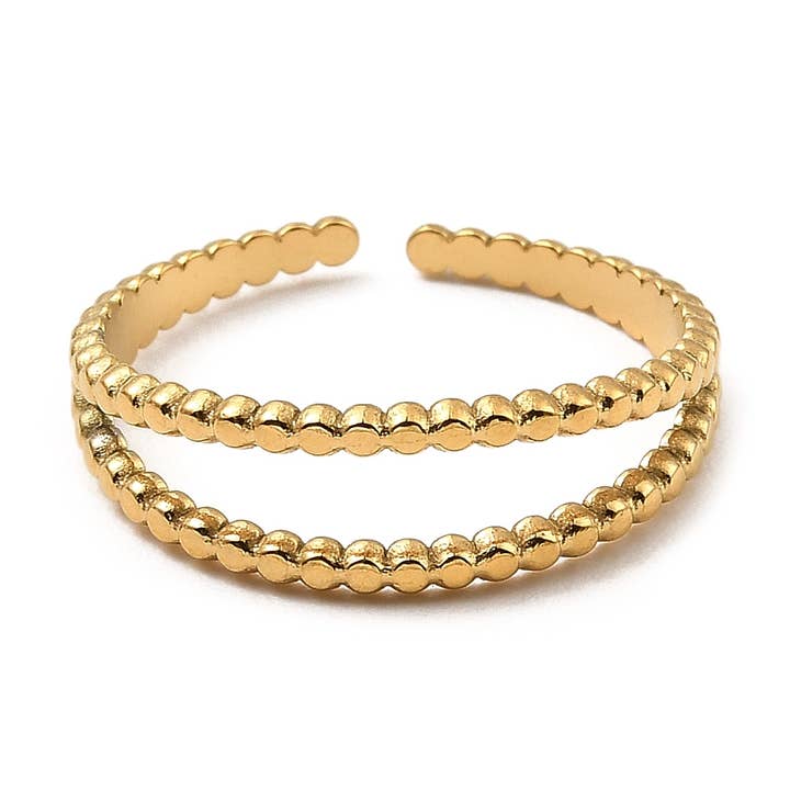 LOUIZ Minimalist Ring Twice as Nice for wholesale by LOUIZ