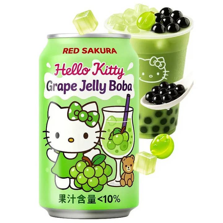 Echo Sales Canada - Wholesale Sports/energy drink - Hello Kitty Grape Jelly Boba- can 310ml case of 24 (Taiwan)3