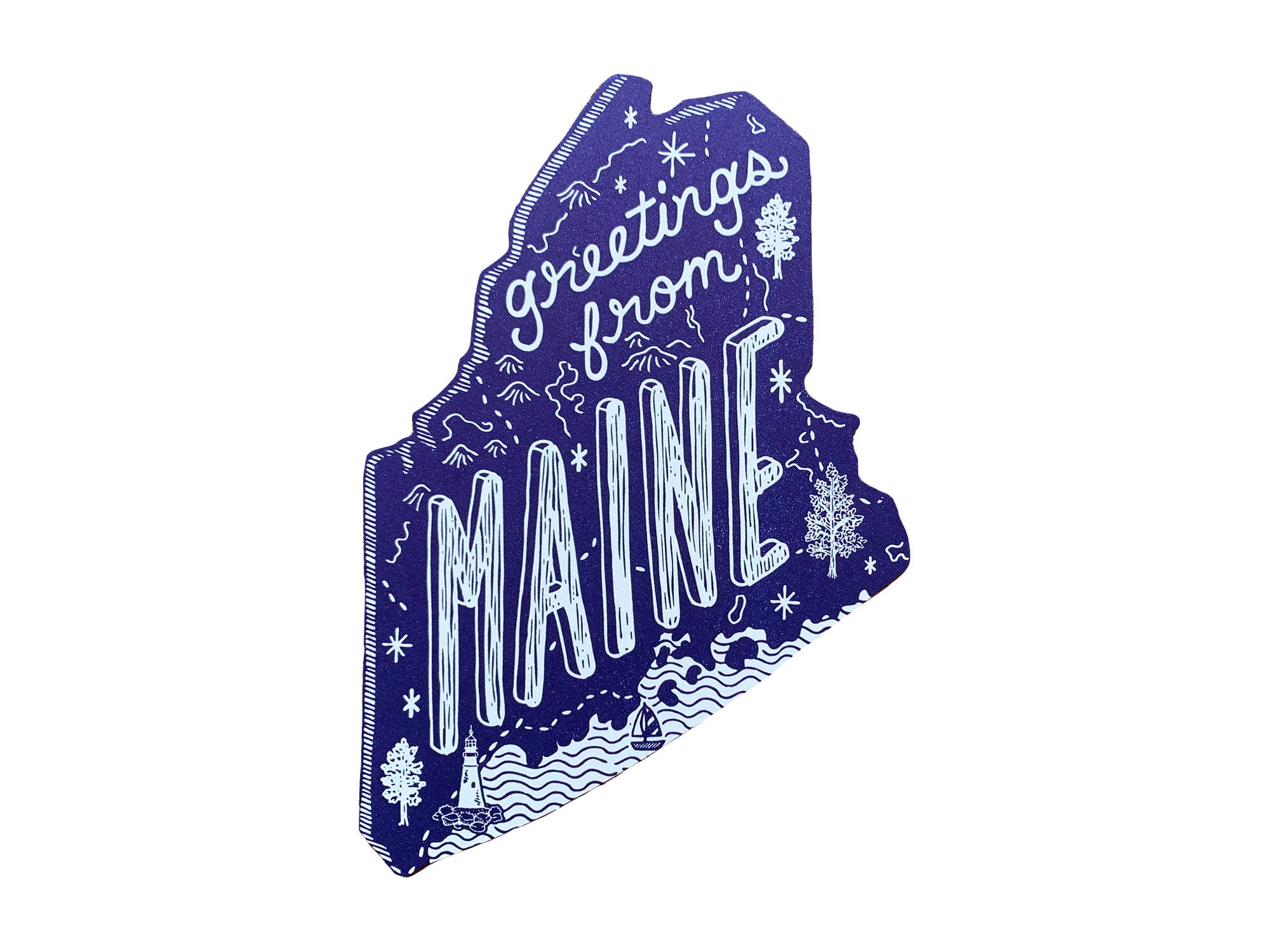 Noteworthy Paper & Press – Postal por atacado – Cartão postal do estado do Maine1