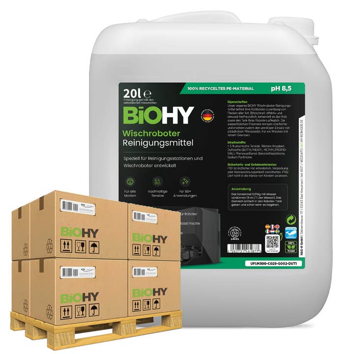 BiOHY - Wholesale Electronic Toy - Kids & Baby - BiOHY mopping robot cleaning agent for cleaning stations, cleaner for mopping robots, non-foaming floor cleaner, bio-concentrate, B2B6