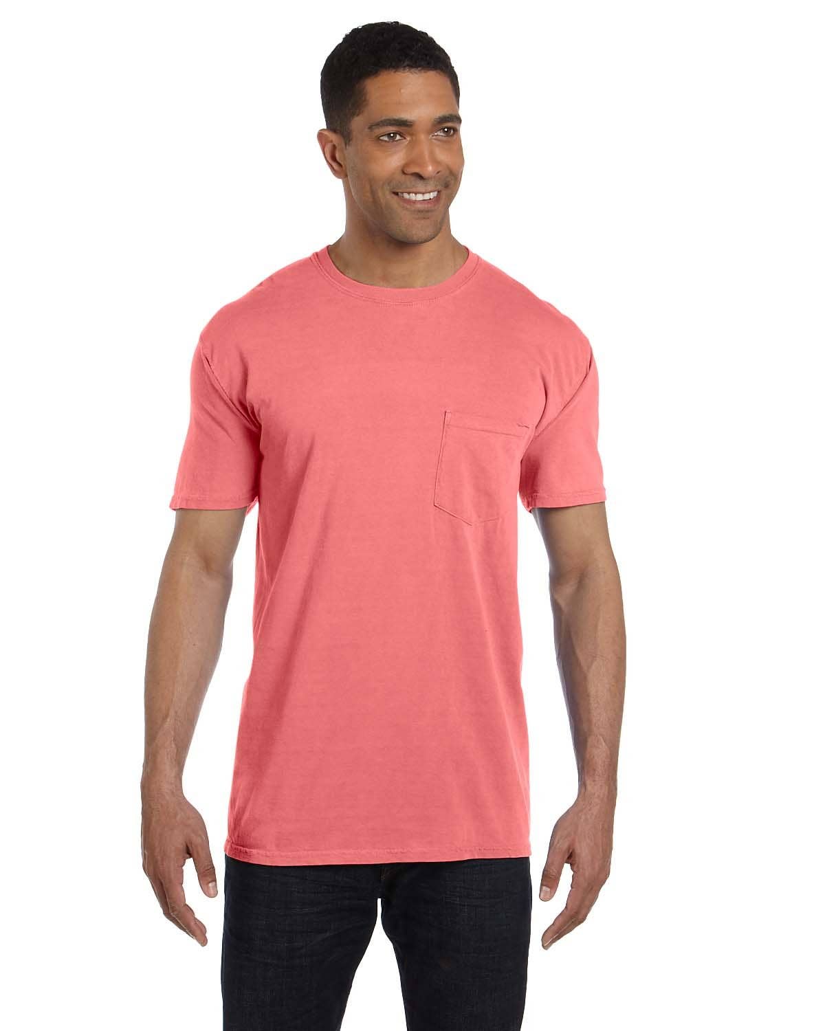 Total Apparel - Wholesale T-Shirt - Unisex - Comfort Colors Garment-Dyed Pocket Blank T-Shirt | 6030CC16