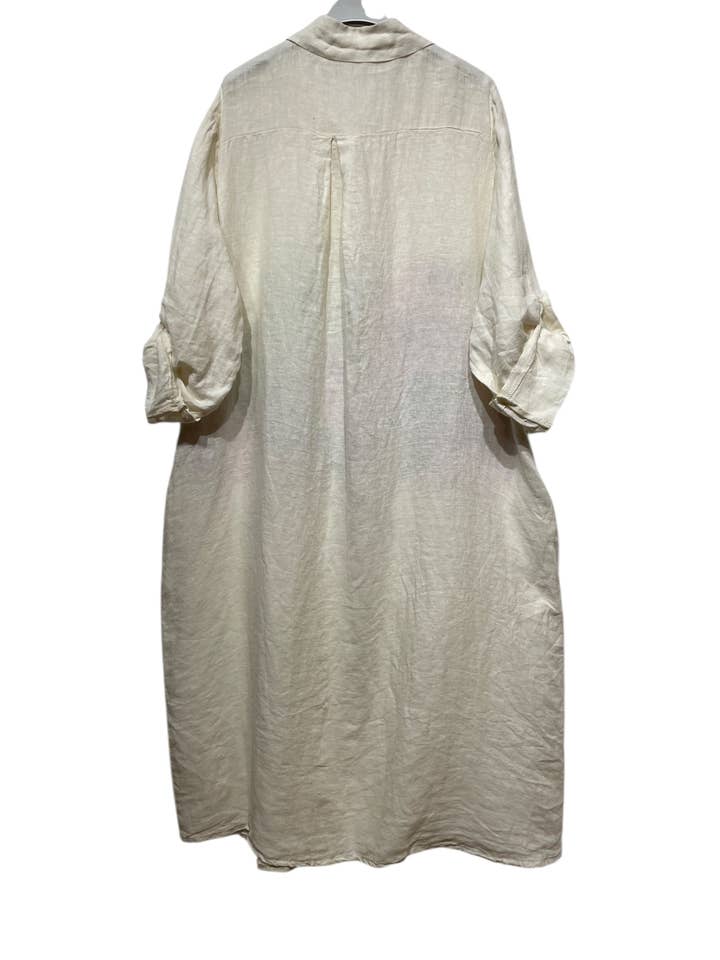LINEN & COTTON HOUSE - Wholesale Button Down Shirt - Women's - 27202 LONG LINEN SHIRT