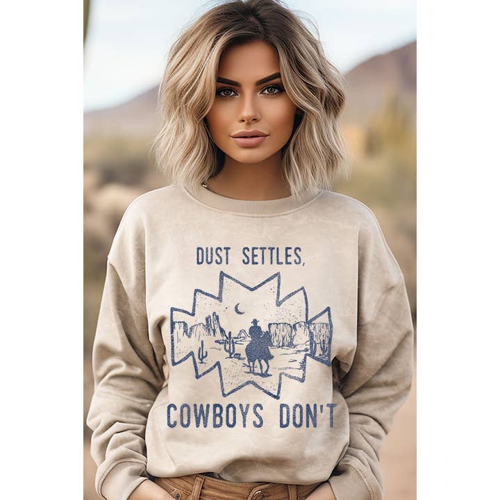 HRTandLUV – Camisola gráfica - Mulher por atacado – POEIRA ASSINA COWBOYS E SUORES GRÁFICOS MINERAIS2