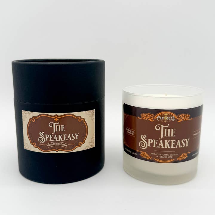 Can'tdles & Co. - Wholesale Jar/Filled Candle - The Speakeasy: Rum, Vanilla, Tobacco Leaf & Neroli Coconut Soy Candle | Luxury, Long-Lasting, Non-Toxic Fragrance1