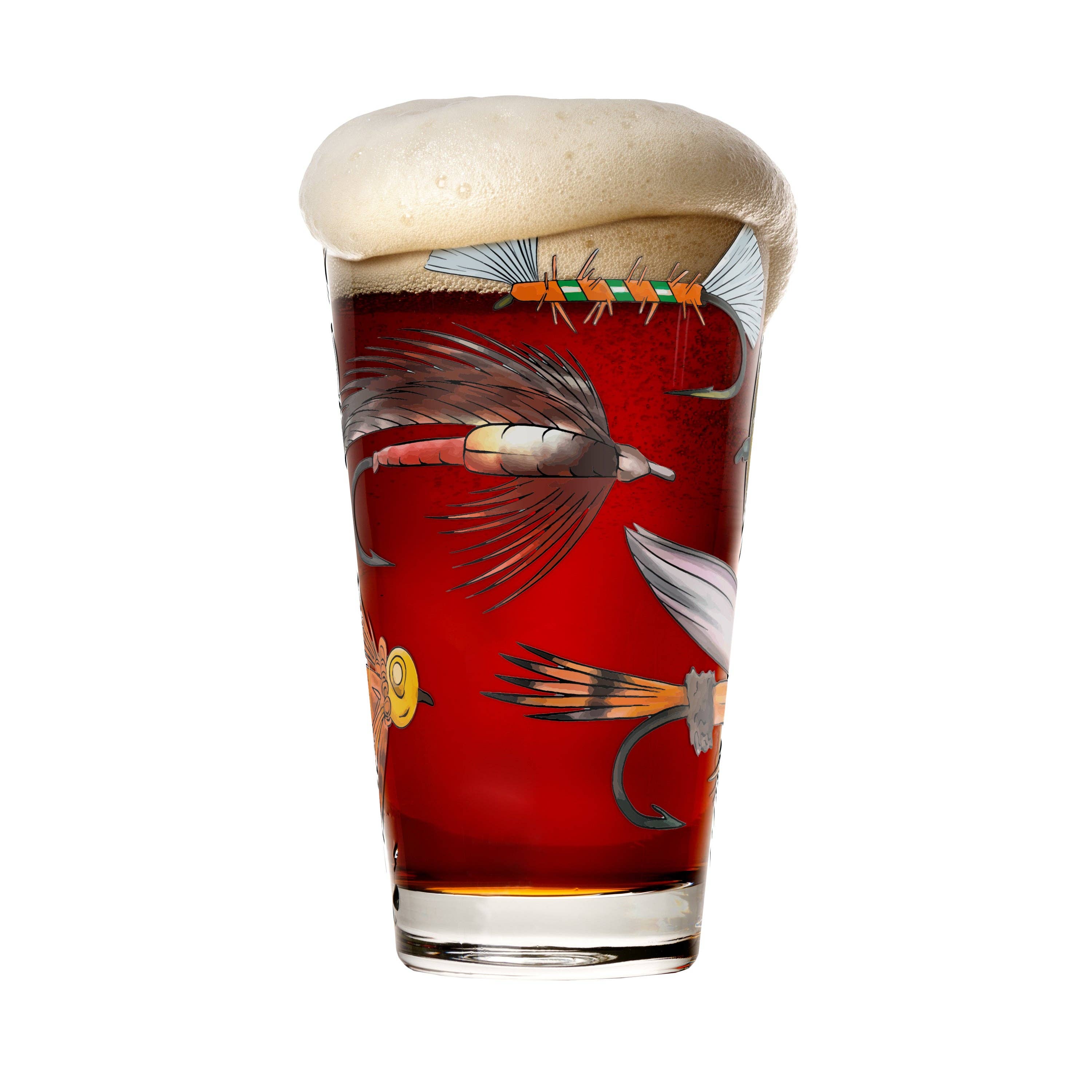 Greenline Goods - Wholesale Beer Glass/Mug - Fly Fishing Lures Beer Glass Set3