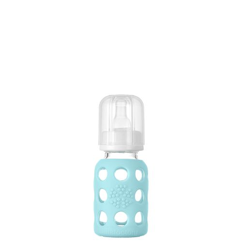 Lifefactory - Wholesale Baby Bottle - 4oz Glass Baby Bottle - Stage 1 Nipple, Stopper, and Cap2