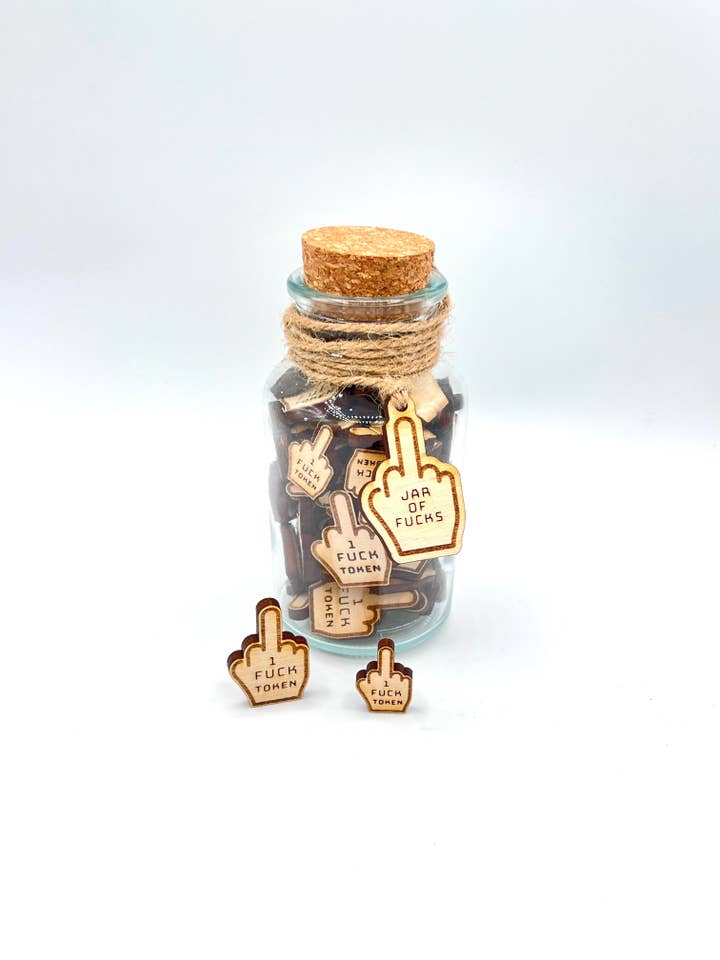 Pot de Fucks (8oz) avec 65 jetons Fuck pour la vente par Lexo Creations