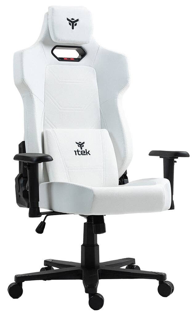 ITEK – wholesale Stol – Itek gamingstol SHUTTLE PM66 – PVC och tyg – 3D-armstöd – svart och vit2