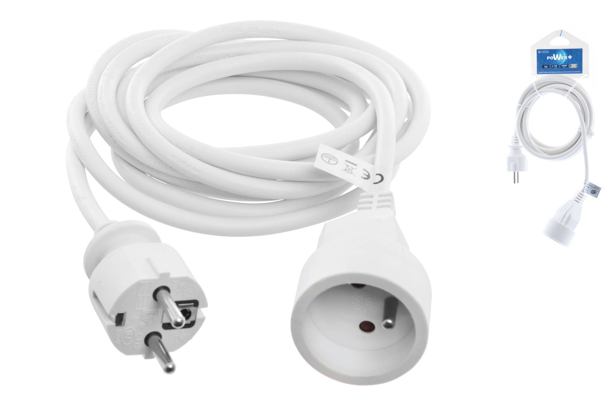 CP INTERNATIONAL – wholesale Sladd – Förlängningssladd 16A 3 m Vit0