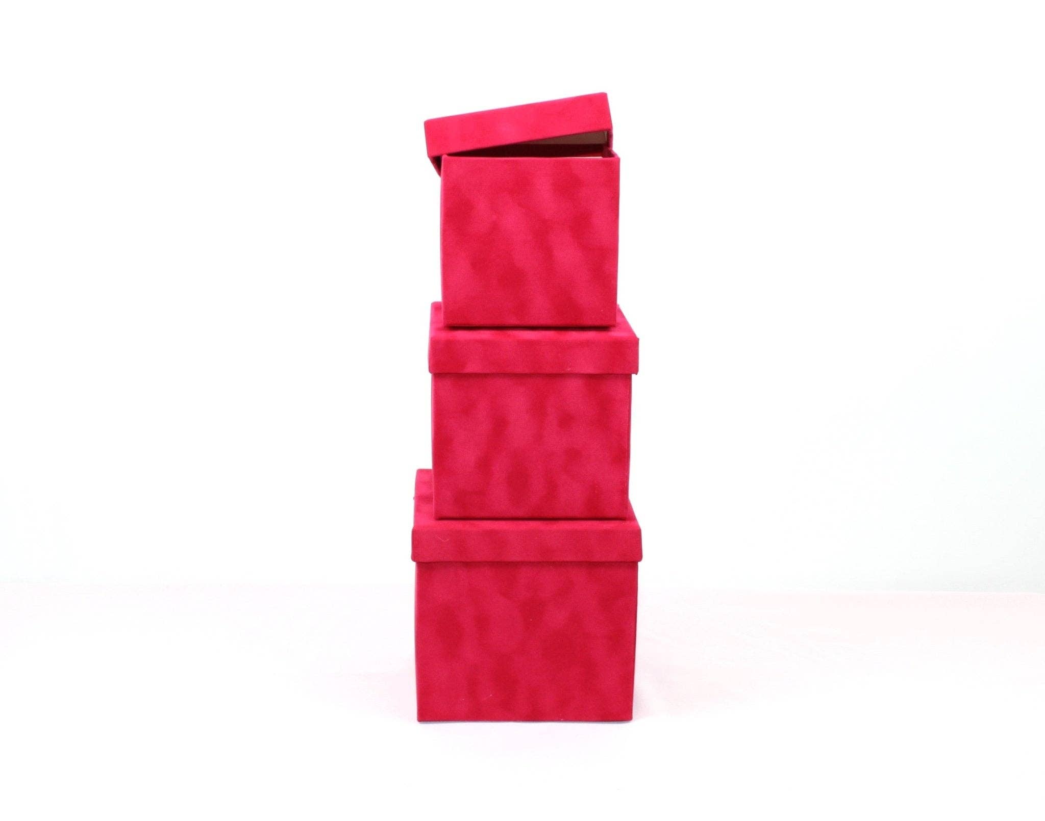 Elegant Design Supply - Wholesale Decorative Box - Velvet Cube Square Flower Hat Box with Lid13