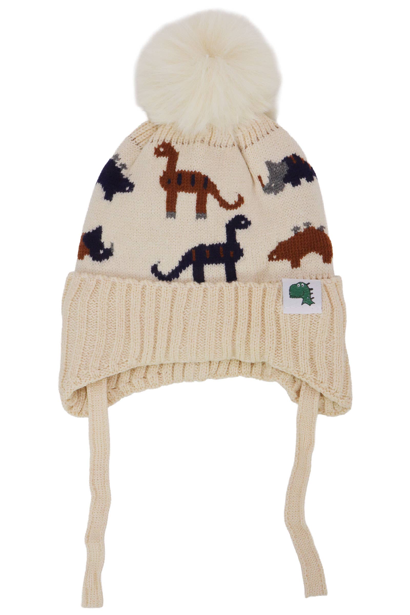 ASSORTED Kids Dinosaur Ear Cover Chin Strap Beanie for wholesale on Faire5