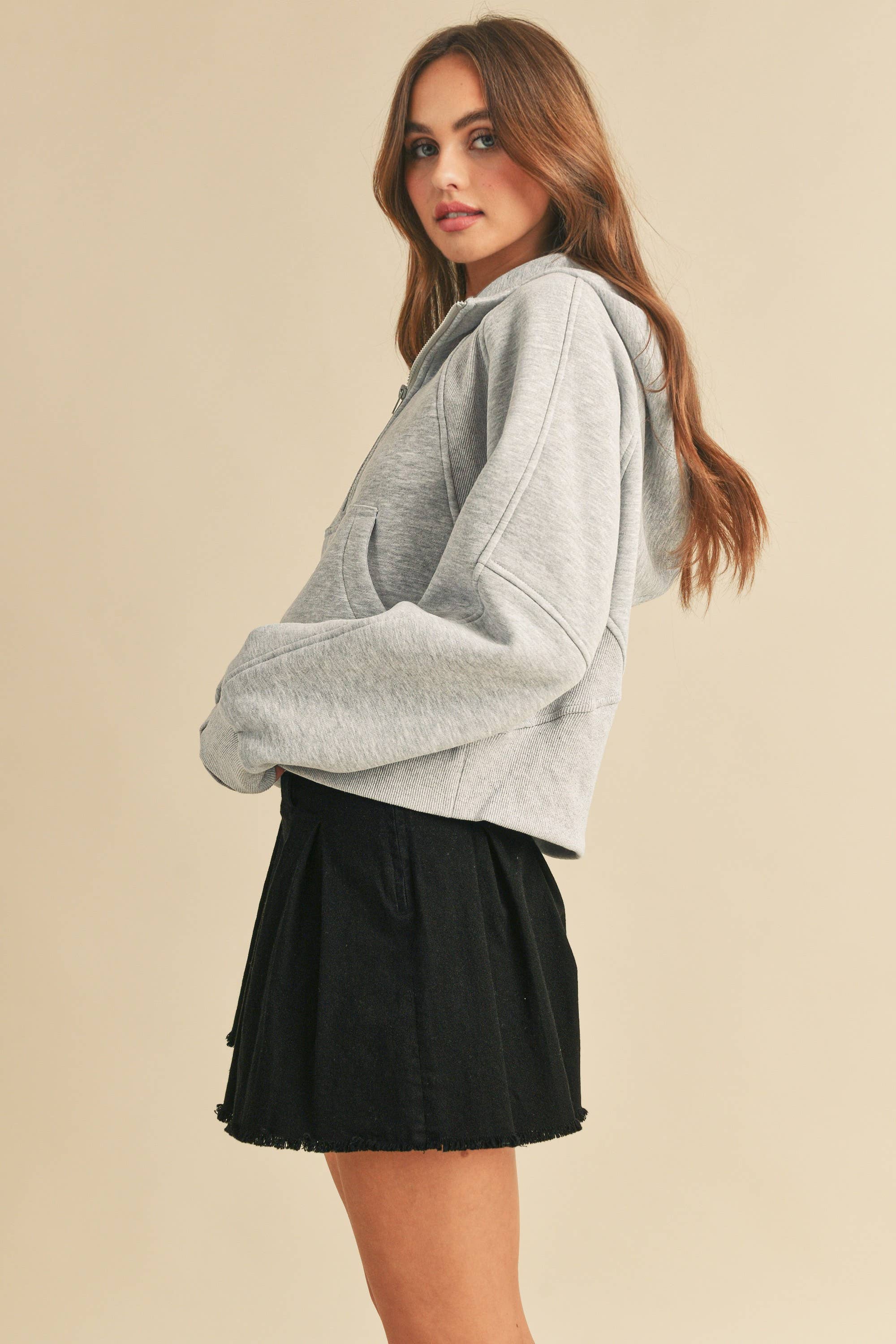 AEMI + CO - Vente Sweat à capuche – femme - Sweat à capuche demi-zippé Drea 946CK 67